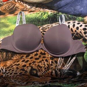 Victoria's Secret Brown Smooth T-Shirt Bra with Branded Straps